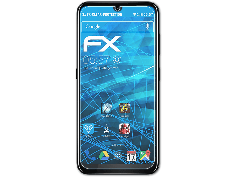 3x 3.2) Displayschutz(für ATFOLIX Nokia FX-Clear