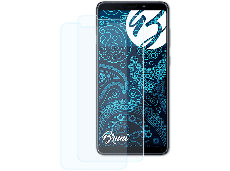 (2018)) 2x Schutzfolie(für Samsung Basics-Clear BRUNI Galaxy A9