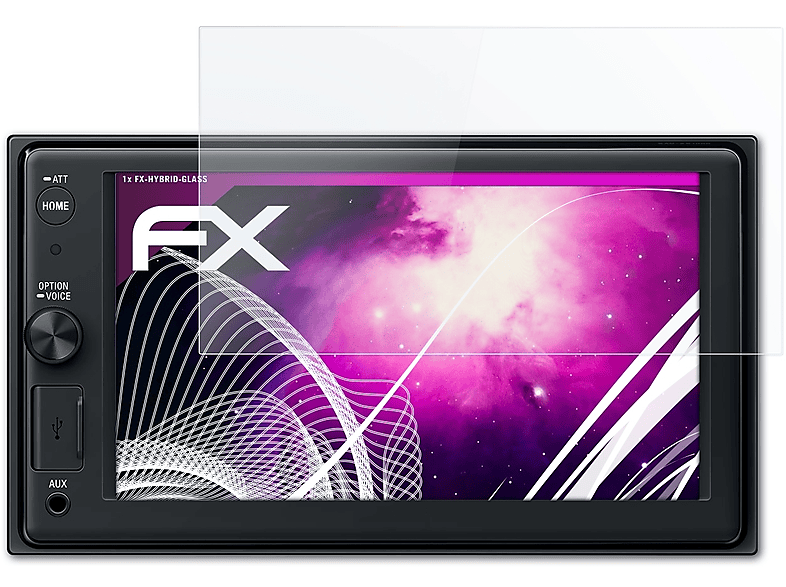 Sony XAV-AX1000) ATFOLIX Schutzglas(für FX-Hybrid-Glass