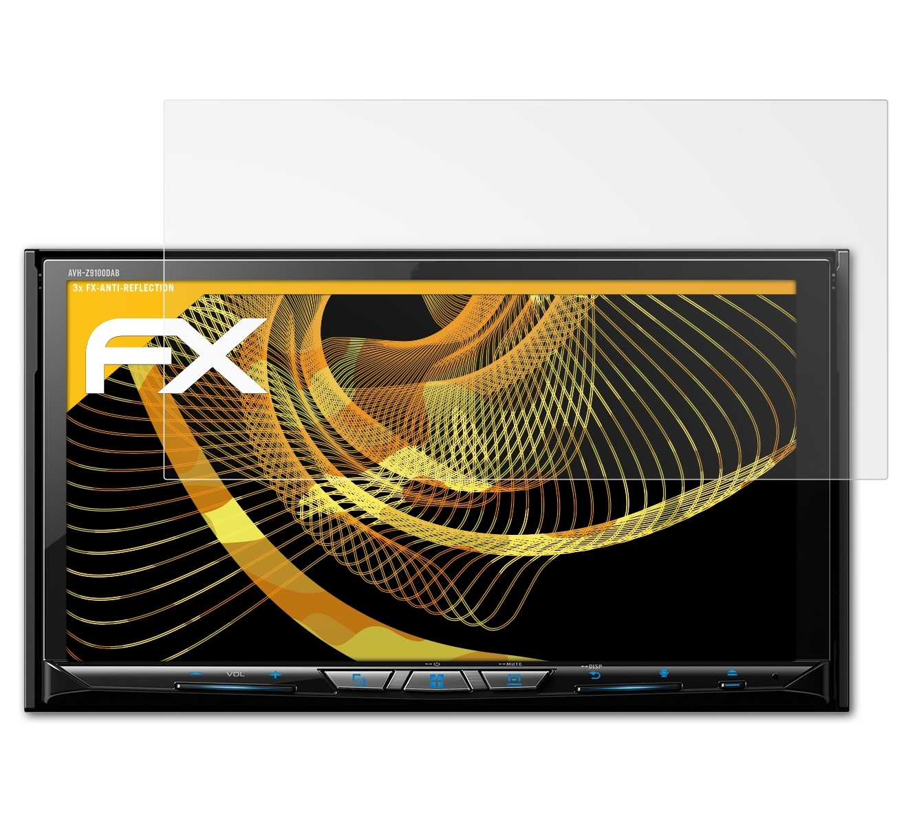 ATFOLIX 3x FX-Antireflex Displayschutz(für Pioneer AVH-Z9100DAB)