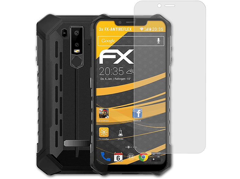 ATFOLIX 3x FX-Antireflex Displayschutz(für Ulefone Armor 6)