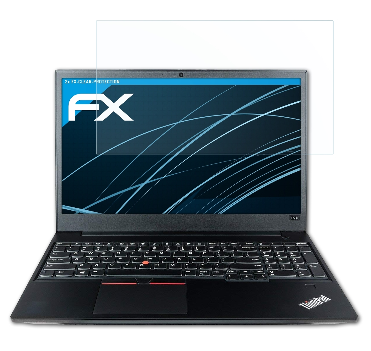 Displayschutz(für ThinkPad ATFOLIX Lenovo E580) FX-Clear 2x