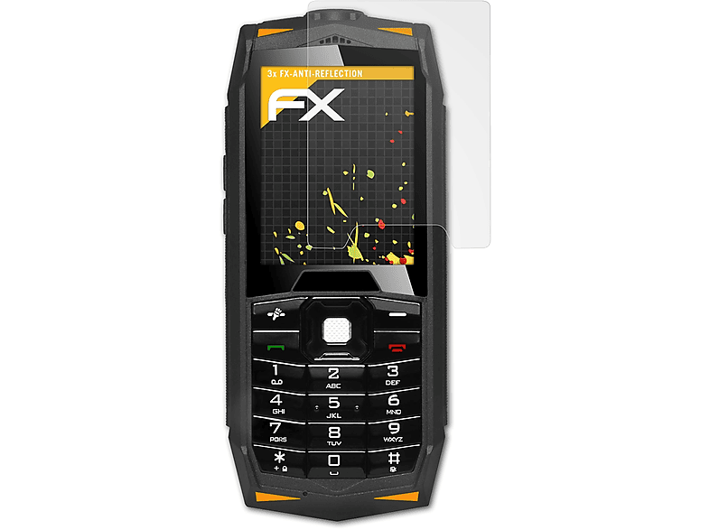 FX-Antireflex ATFOLIX Z3) Evolveo 3x StrongPhone Displayschutz(für