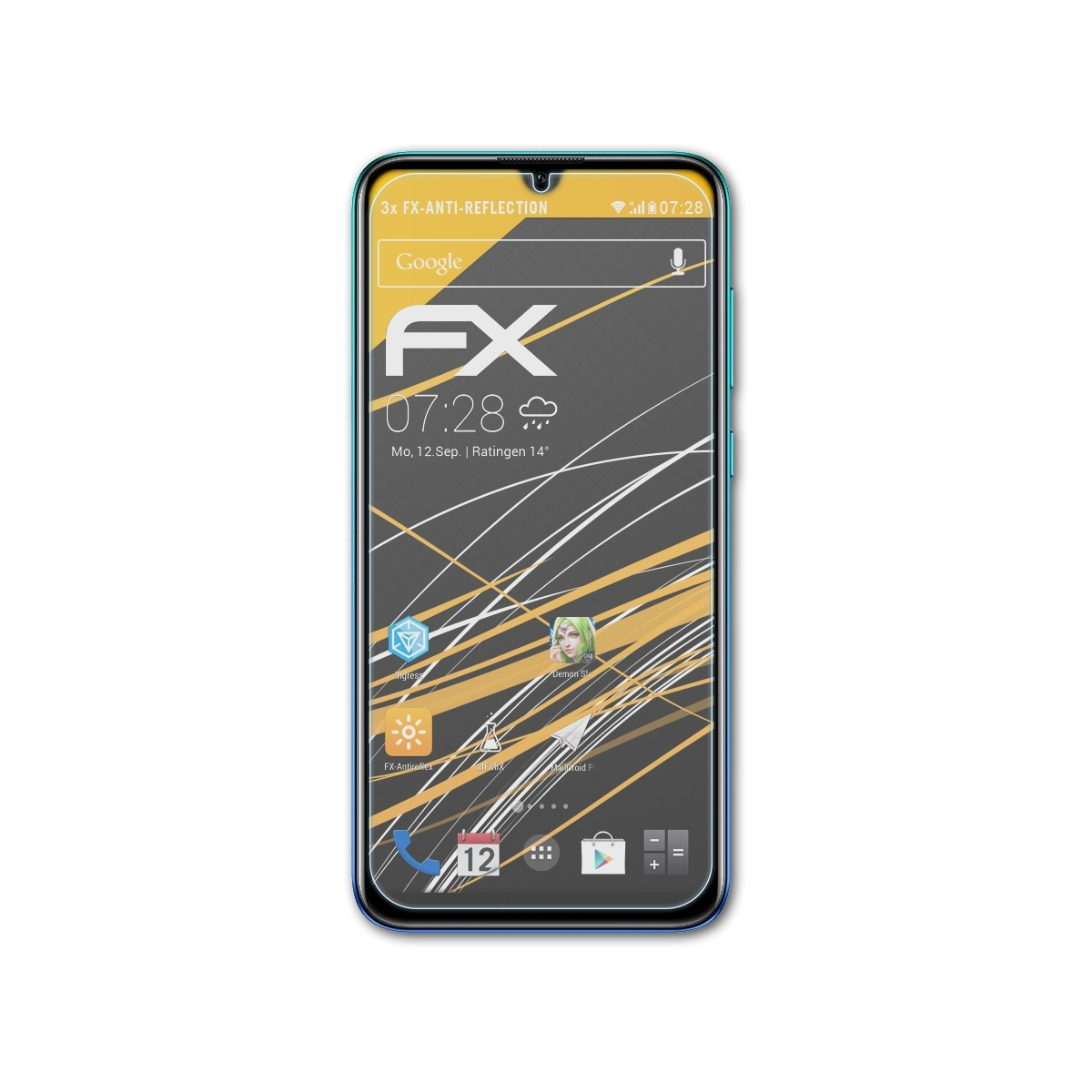 Huawei FX-Antireflex Displayschutz(für Enjoy 9) 3x ATFOLIX