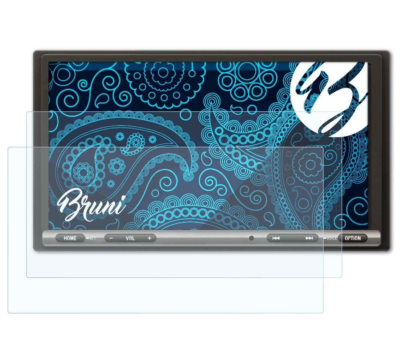 BRUNI 2x Basics-Clear Schutzfolie(für XAV-AX3005DB) Sony