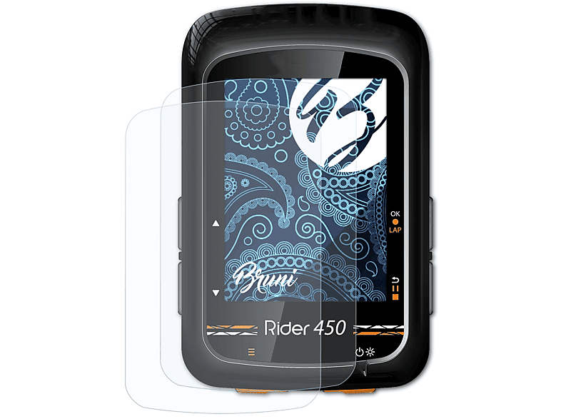 2x Rider 450) Schutzfolie(für Basics-Clear Bryton BRUNI