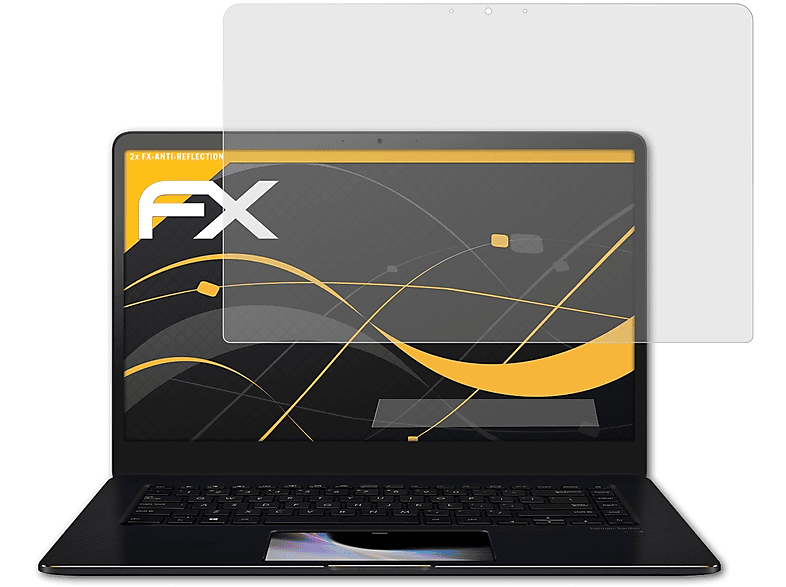 ATFOLIX 2x FX-Antireflex Displayschutz(für Asus ZenBook Pro 15 (UX580GE))