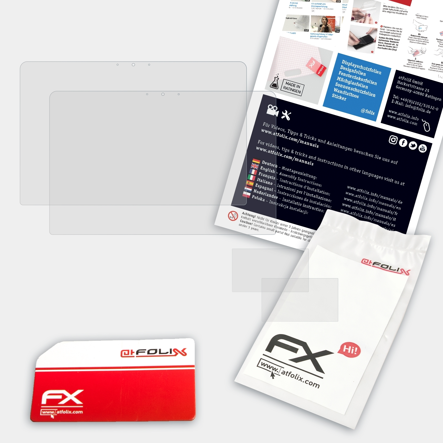 ATFOLIX Displayschutz(für 15 Pro 2x Asus (UX580GE)) FX-Antireflex ZenBook