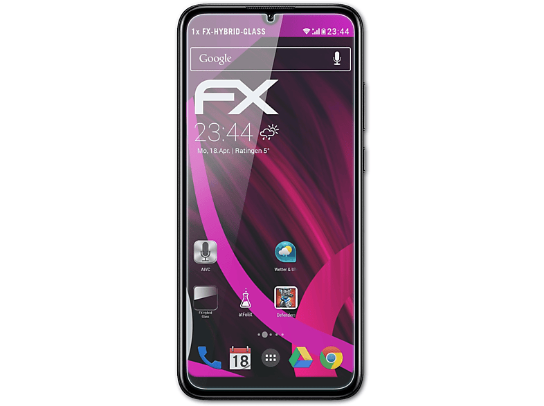 ATFOLIX 2019) FX-Hybrid-Glass Huawei Schutzglas(für Y6