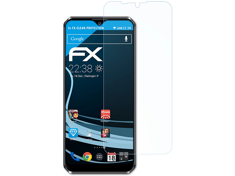 Oukitel K12) ATFOLIX FX-Clear Displayschutz(für 3x