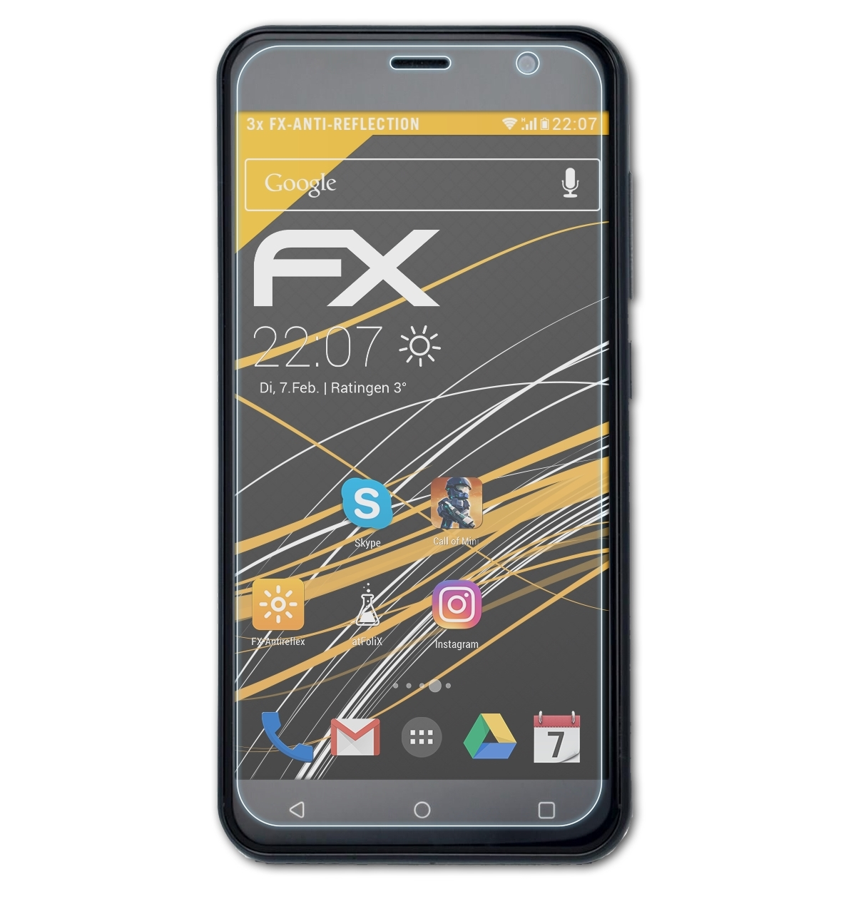 3x 6 LITE) ATFOLIX myPhone Fun Displayschutz(für FX-Antireflex