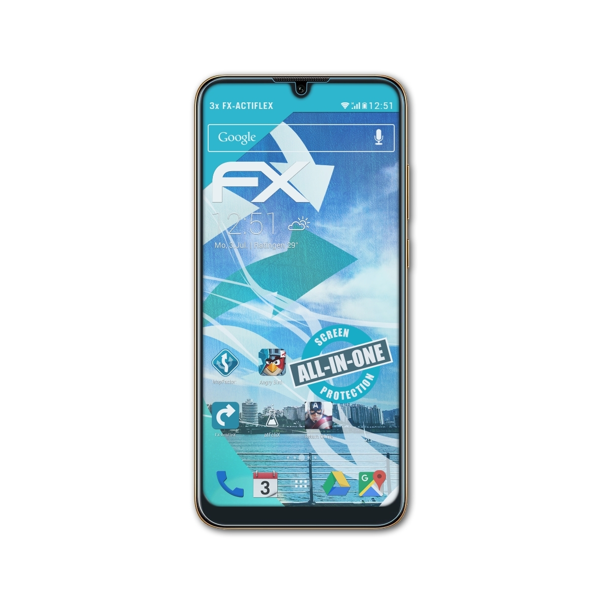 Y6 FX-ActiFleX 2019) Huawei Pro 3x Displayschutz(für ATFOLIX
