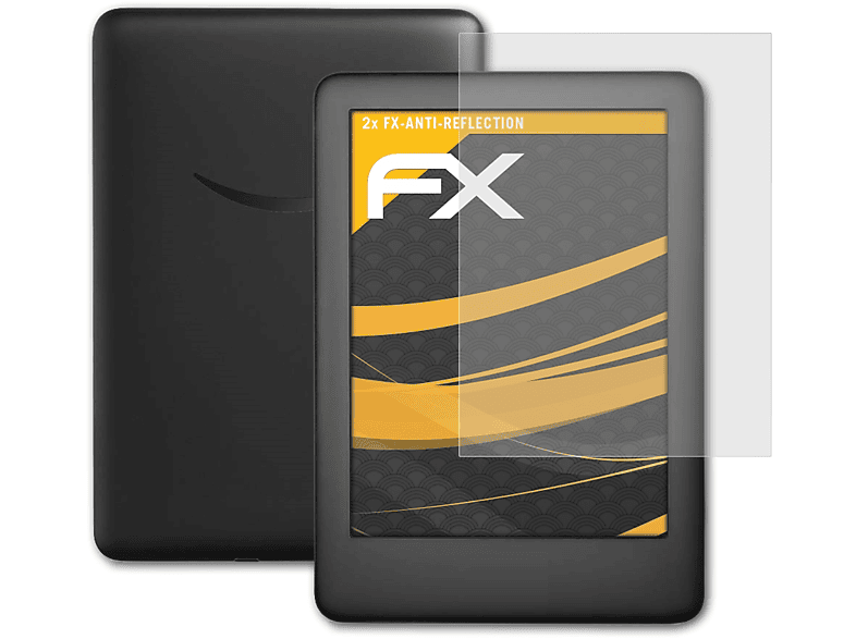 2x 2019)) ATFOLIX Displayschutz(für (Model Kindle FX-Antireflex Amazon