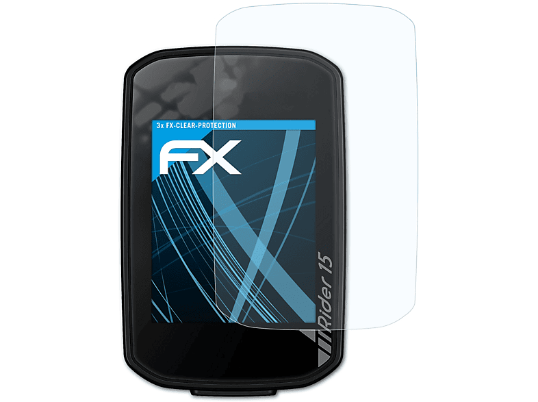 ATFOLIX 3x FX-Clear Bryton Displayschutz(für Rider 15)