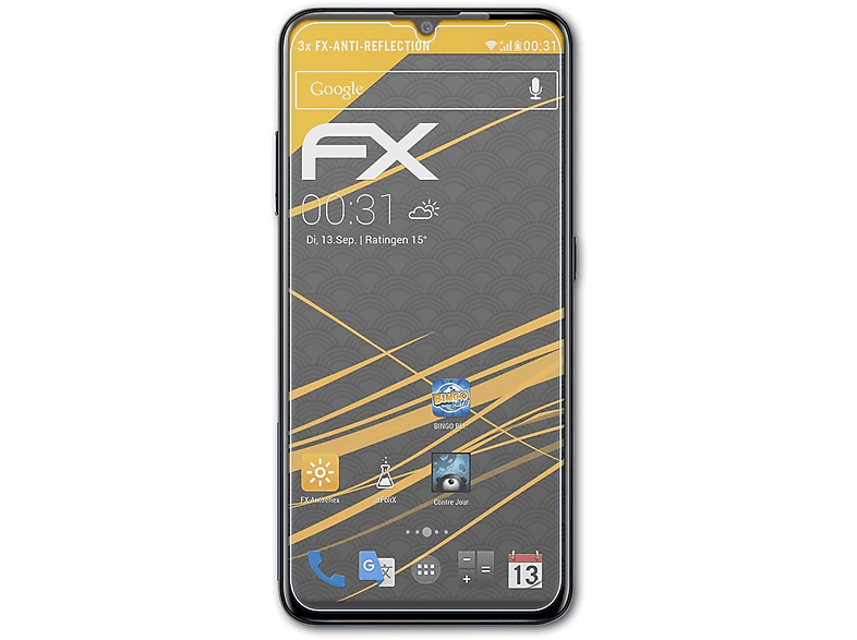 3x TP-Link Neffos Max) ATFOLIX C9 Displayschutz(für FX-Antireflex