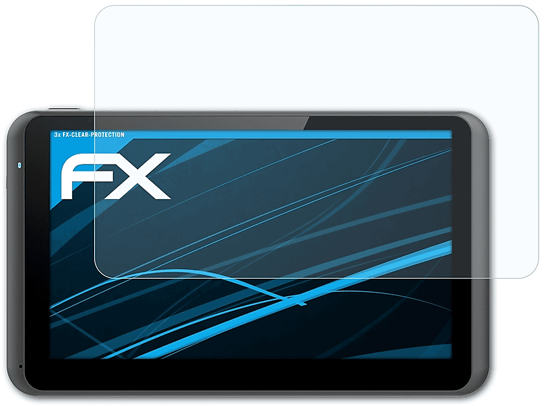 ATFOLIX 3x FX-Clear Displayschutz(für Blaupunkt TravelPilot 63)