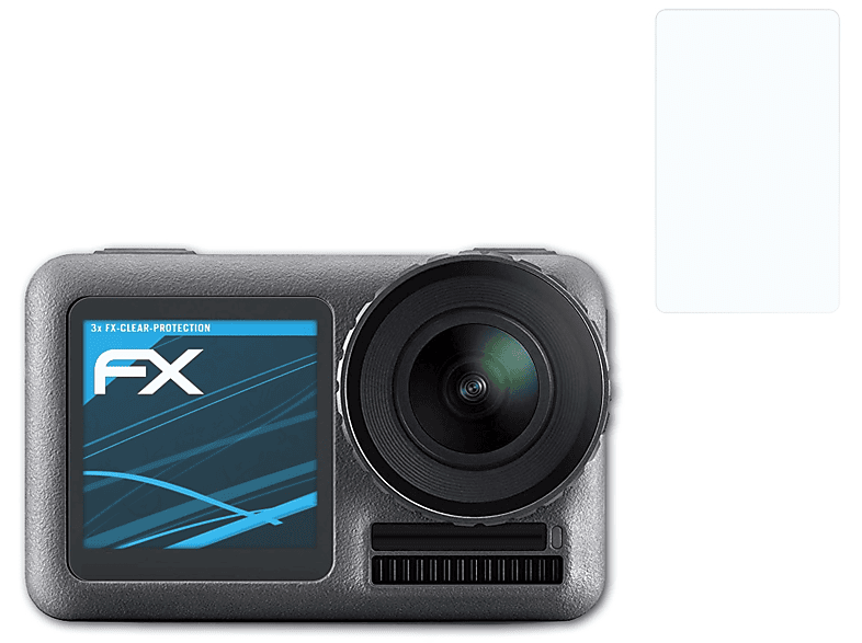 ATFOLIX 3x FX-Clear Displayschutz(für Action) Osmo DJI