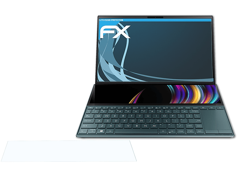 ATFOLIX 2x FX-Clear Displayschutz(für Asus ZenBook Duo (14 inch))