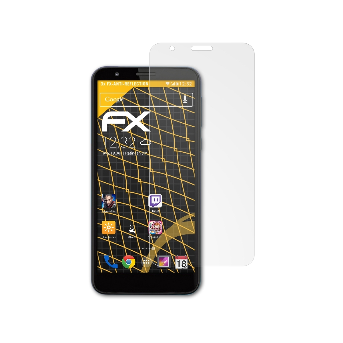 ATFOLIX 3x FX-Antireflex E6) Motorola Displayschutz(für Moto