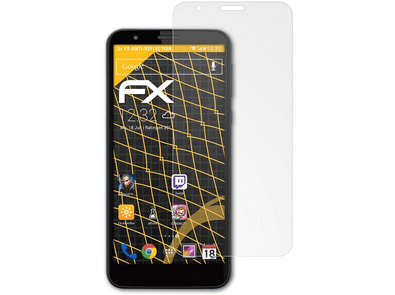 ATFOLIX 3x FX-Antireflex Displayschutz(für E6) Motorola Moto