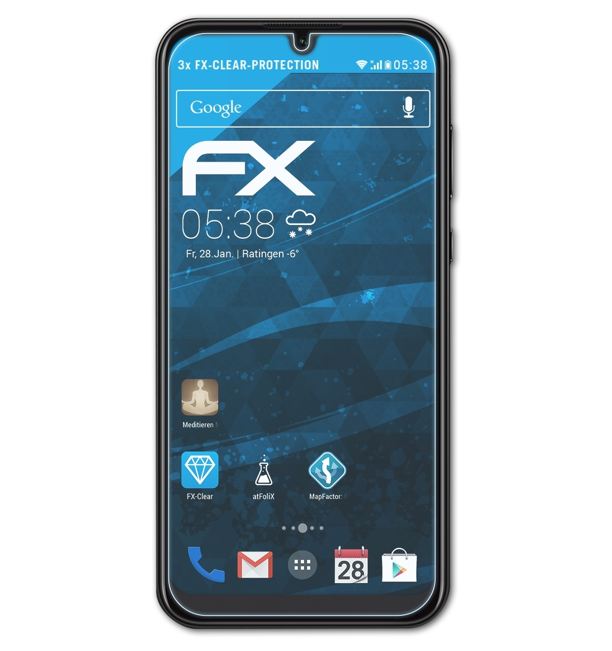 FX-Clear Displayschutz(für 8S) 3x ATFOLIX Huawei Honor