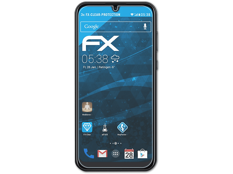 FX-Clear Displayschutz(für 8S) 3x ATFOLIX Huawei Honor