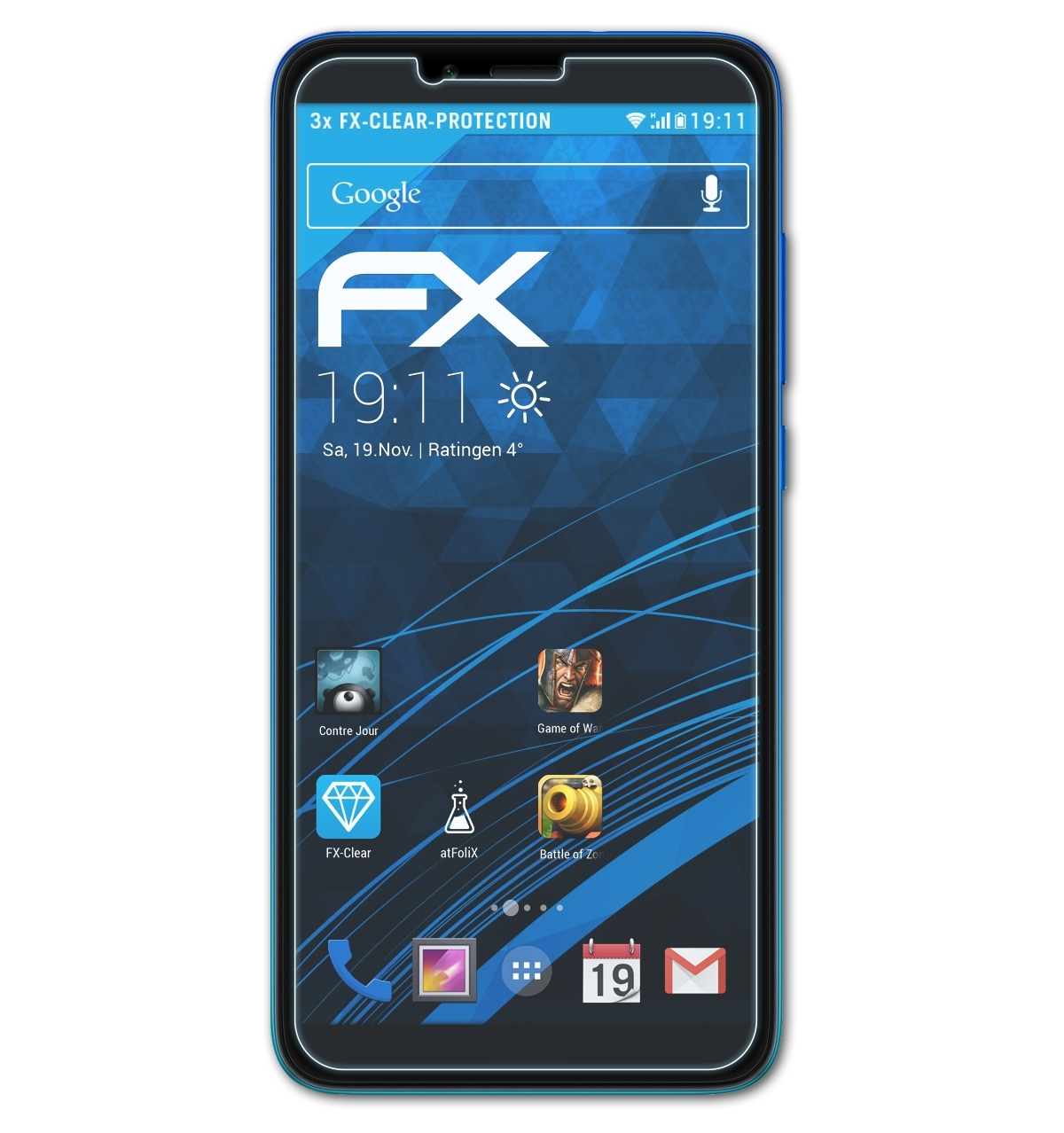 ATFOLIX 7A) FX-Clear Xiaomi 3x Redmi Displayschutz(für