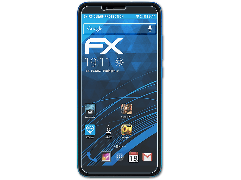 ATFOLIX 3x FX-Clear 7A) Xiaomi Displayschutz(für Redmi