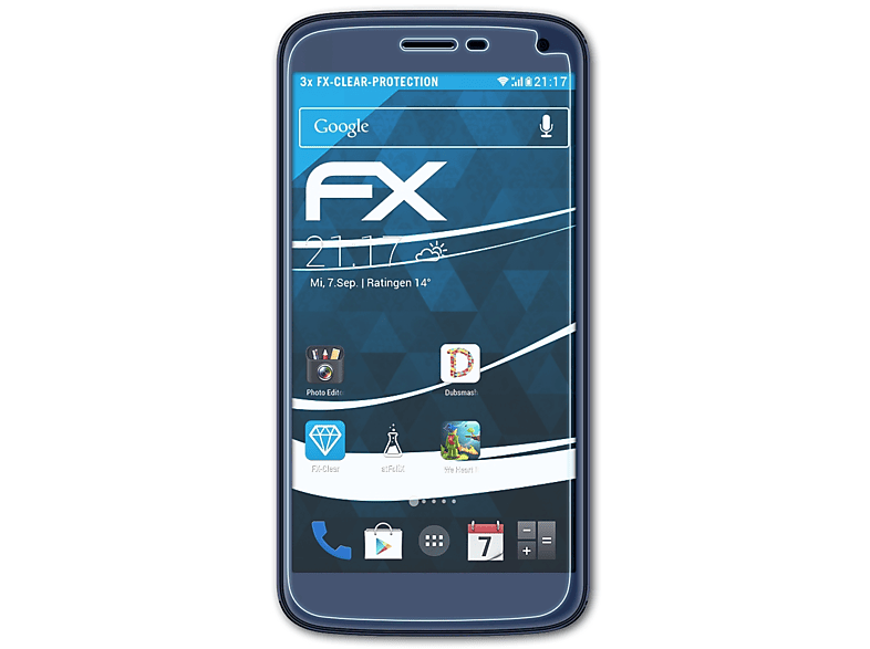ATFOLIX 3x FX-Clear Displayschutz(für BLU C5L)