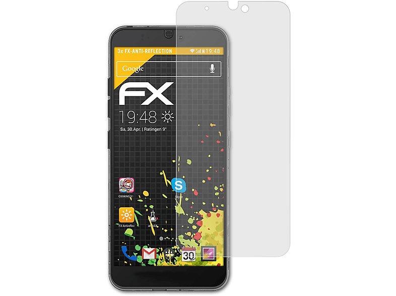 ATFOLIX 3x FX-Antireflex Displayschutz(für Fairphone 3)