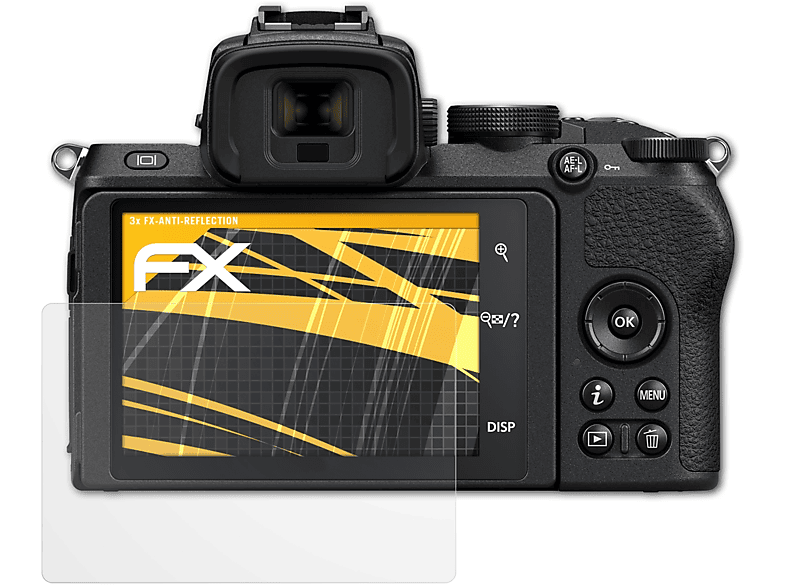 50) Displayschutz(für ATFOLIX Nikon 3x FX-Antireflex Z