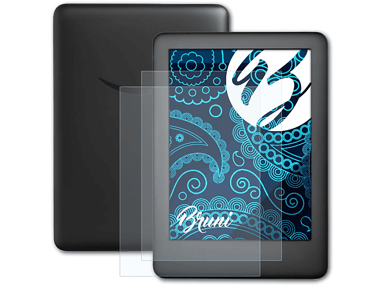 BRUNI 2x Basics-Clear Schutzfolie(für Amazon Kindle (Model 2019))