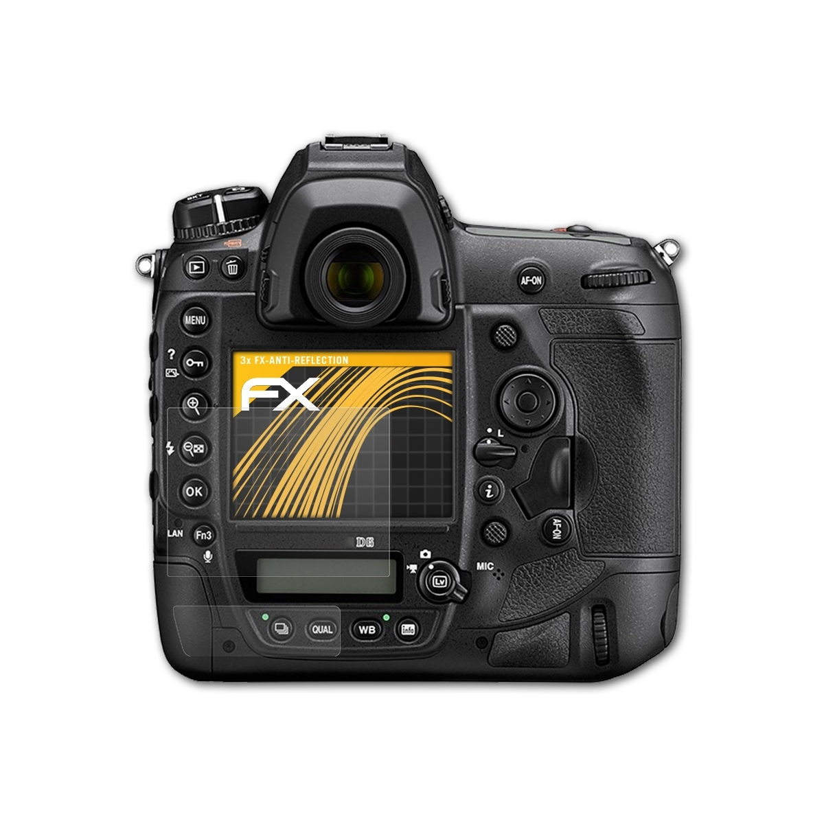 D6) Displayschutz(für FX-Antireflex ATFOLIX Nikon 3x