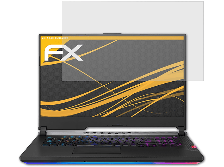 ATFOLIX 2x FX-Antireflex Displayschutz(für Asus ROG Strix Scar III (17 inch))