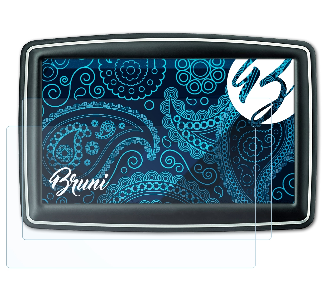 BRUNI 2x Basics-Clear Schutzfolie(für TomTom XXL Classic)