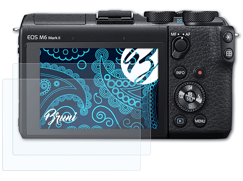 BRUNI 2x Basics-Clear Schutzfolie(für Canon EOS M6 Mark II)