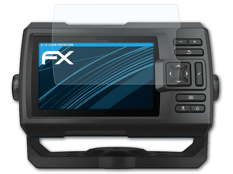 ATFOLIX 3x FX-Clear Displayschutz(für Garmin Striker Plus 5cv)