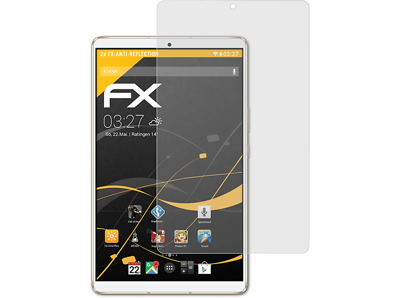 ATFOLIX 2x 8.4) FX-Antireflex MediaPad M6 Huawei Displayschutz(für