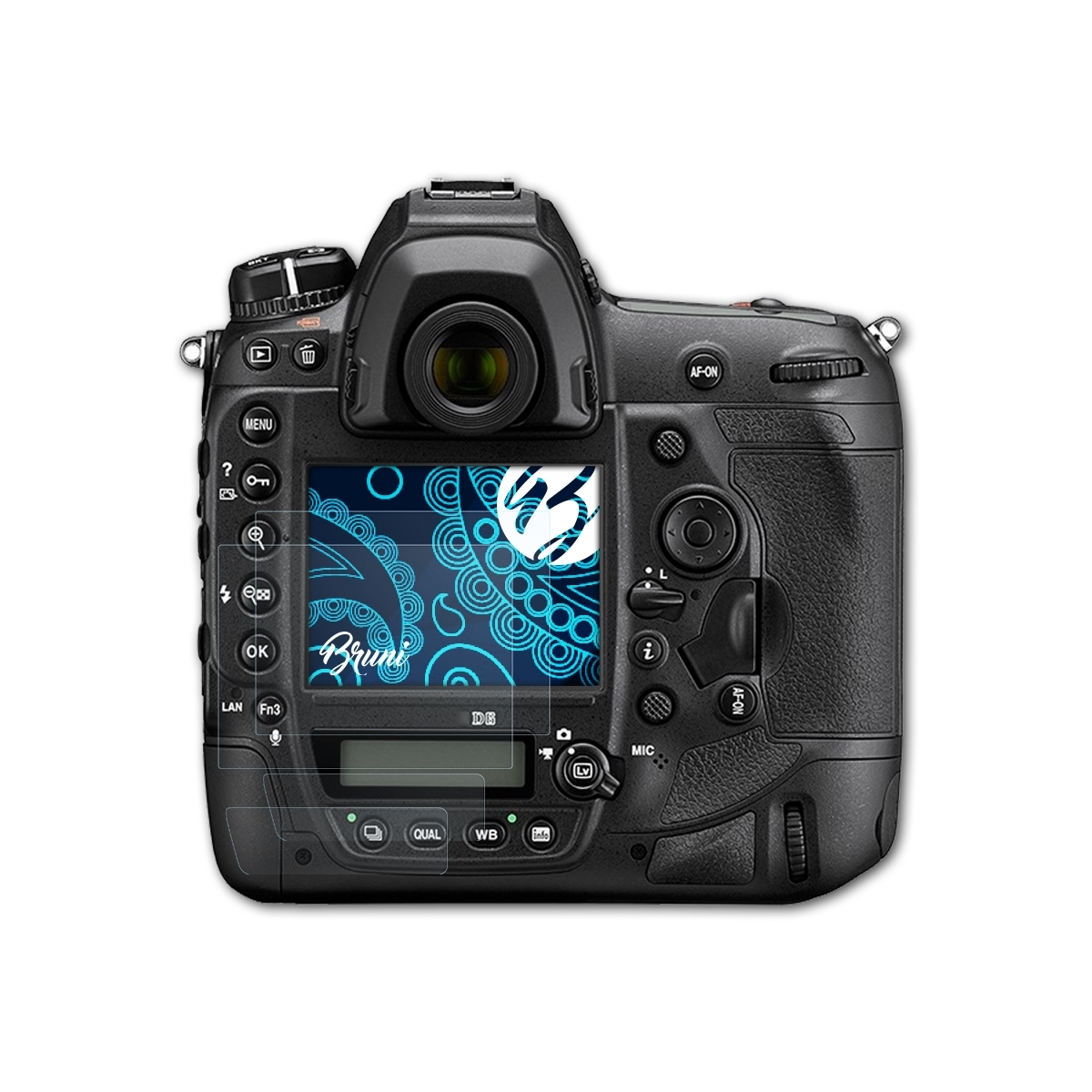D6) Nikon 2x Schutzfolie(für BRUNI Basics-Clear