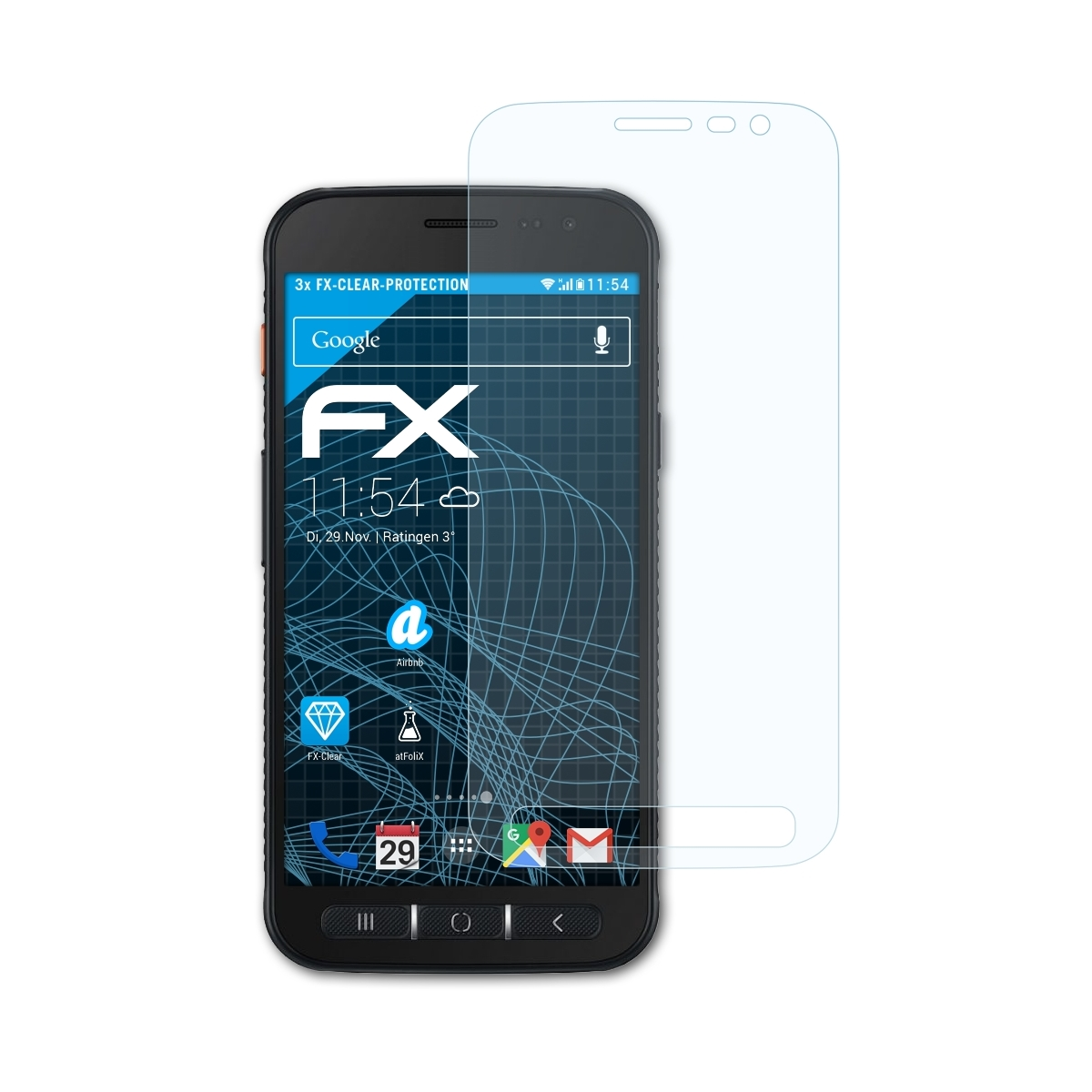 XCover ATFOLIX Samsung 3x Displayschutz(für Galaxy FX-Clear 4s)