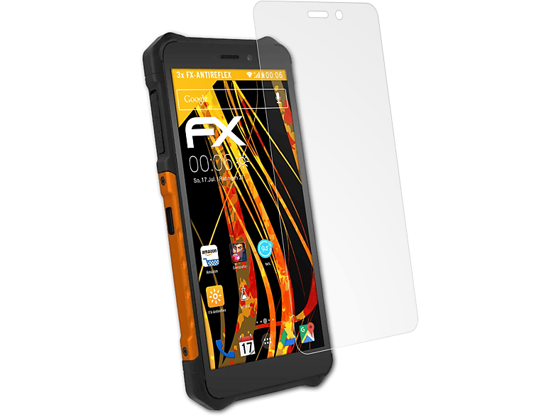 ATFOLIX 3x FX-Antireflex Displayschutz(für myPhone Hammer Iron 3)