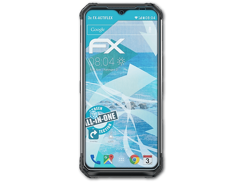 ATFOLIX 3x FX-ActiFleX Displayschutz(für Doogee S95 Pro)