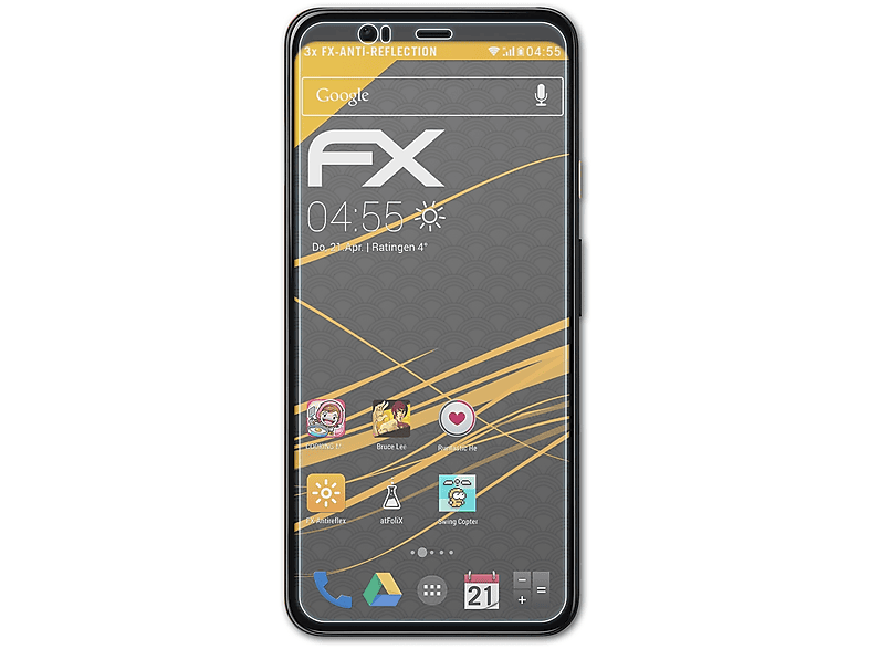 ATFOLIX 3x FX-Antireflex Google Pixel XL) 4 Displayschutz(für