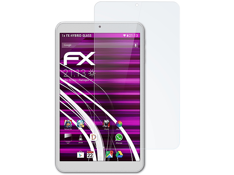 ATFOLIX FX-Hybrid-Glass Schutzglas(für Archos Core 80 WiFi)