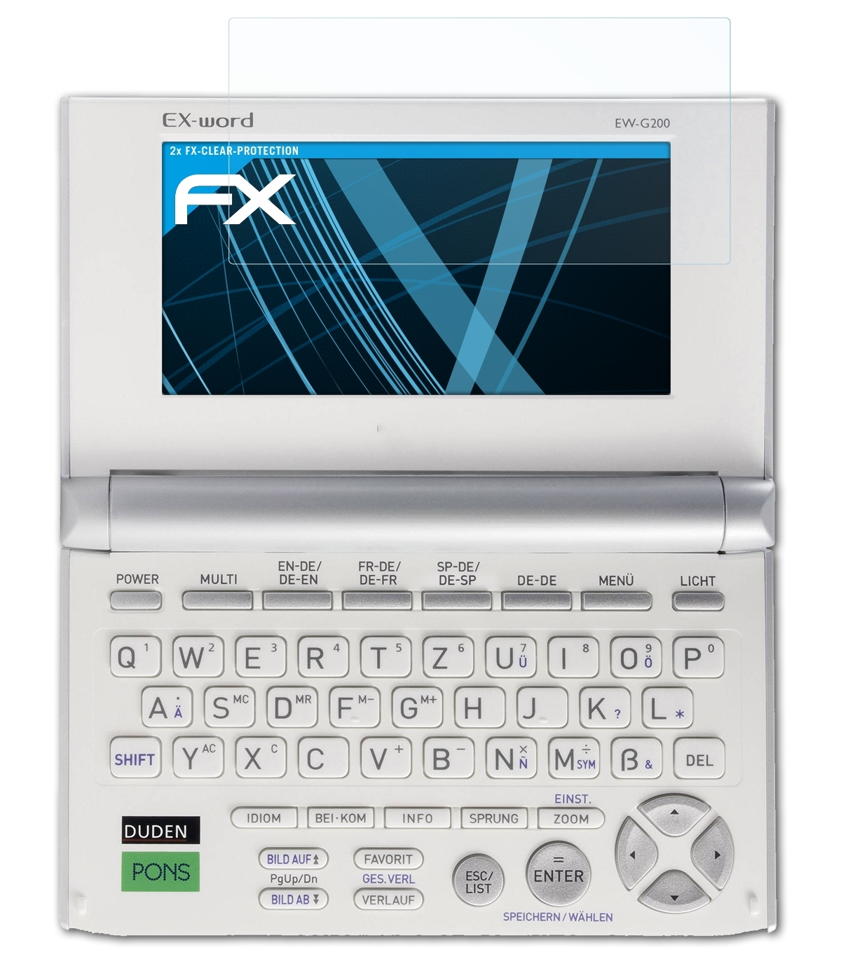EWG200) ATFOLIX FX-Clear Casio Displayschutz(für 2x