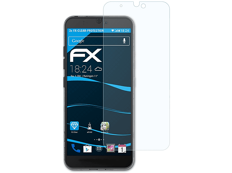 Fairphone Displayschutz(für 3) 3x ATFOLIX FX-Clear