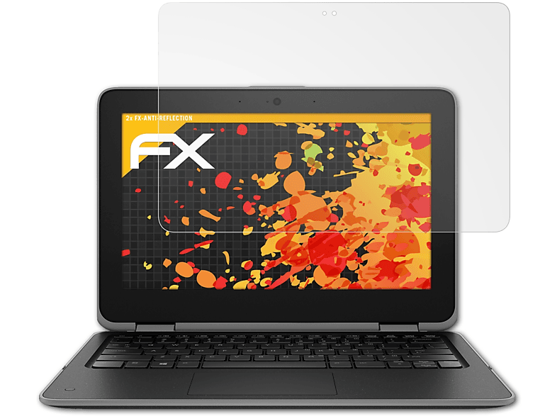 ATFOLIX 2x FX-Antireflex Displayschutz(für HP ProBook x360 11 G3 EE)