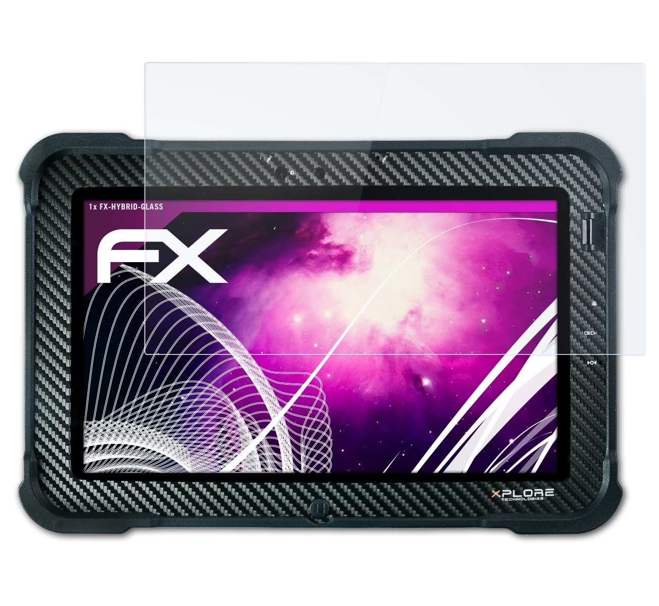 XSlate ATFOLIX FX-Hybrid-Glass B10) Schutzglas(für Zebra
