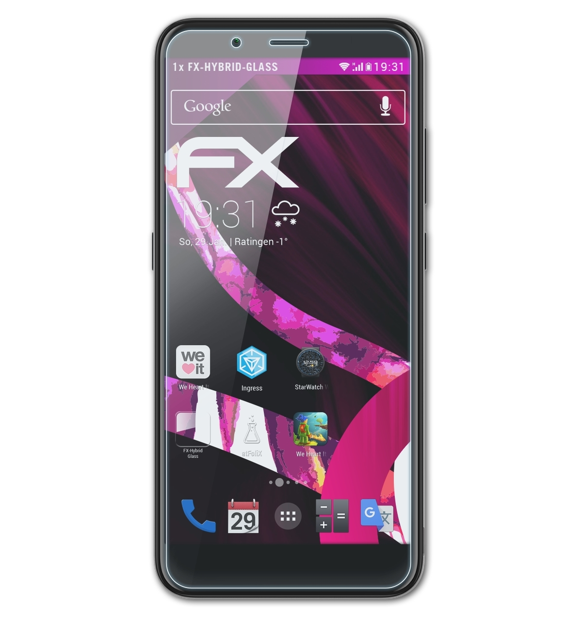ATFOLIX FX-Hybrid-Glass C2 Schutzglas(für Nokia Tennen)