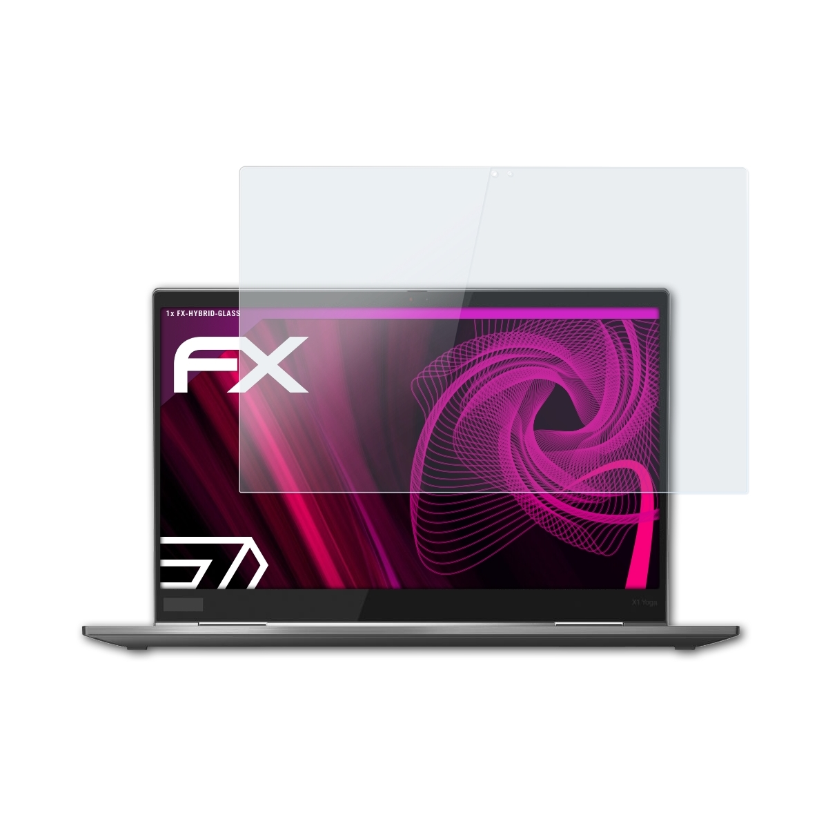 ATFOLIX X1 ThinkPad (5th Schutzglas(für Yoga Lenovo Gen. 2020)) FX-Hybrid-Glass